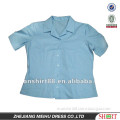 men's 100% cotton short sleeve light blue work shirt uniform